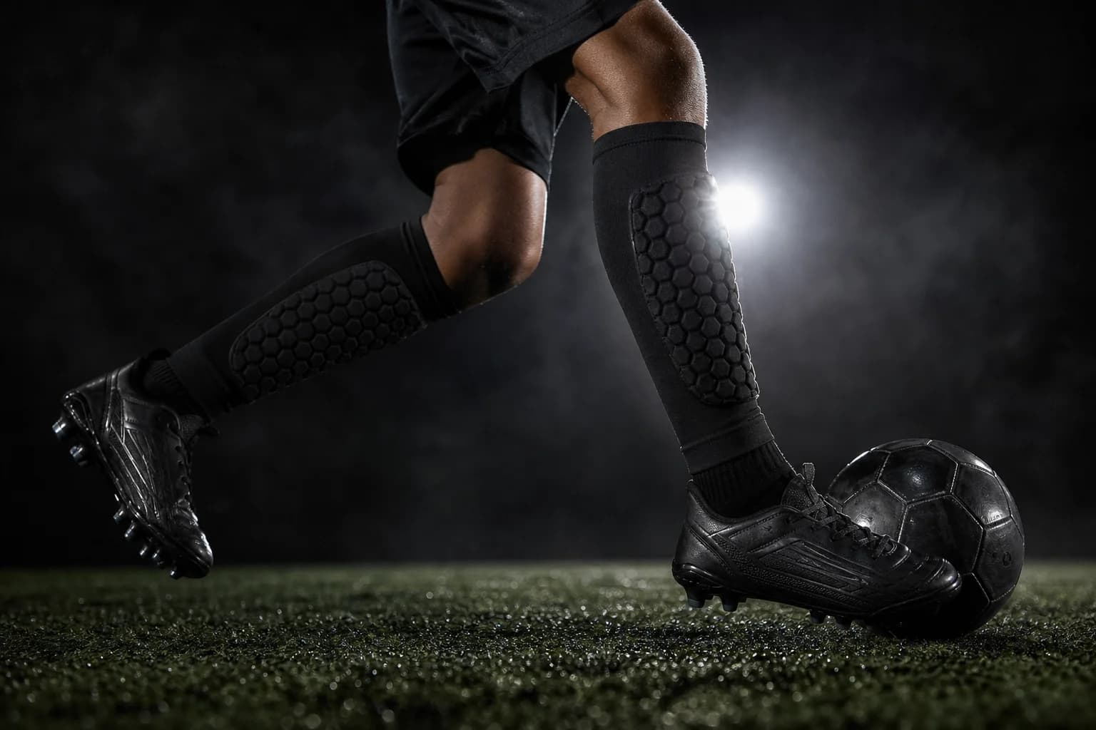 Pitchline Shin Guard Sleeve โ honingraat EVA op het veld